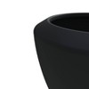 LeisureMod Round Planter Pot in Fiberstone with Drainage Holes for Indoor and Outdoor Vessel Collection in Black - 4 of 4