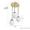 3-Light Hepburn Cased White Glass Round Pendant Cluster Ceiling Light - Hunter Fan - 4 of 4