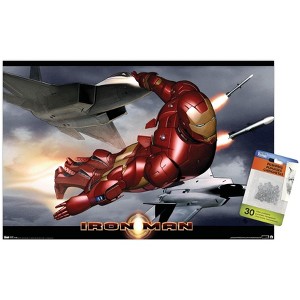 Trends International Marvel Cinematic Universe - Iron Man - In Flight with Jets Unframed Wall Poster Prints - 1 of 4