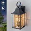 C Cattleya Modern Farmhouse Dusk-to-Dawn Outdoor Wall Lantern with Hand-woven Rattan Shade - 2 of 4