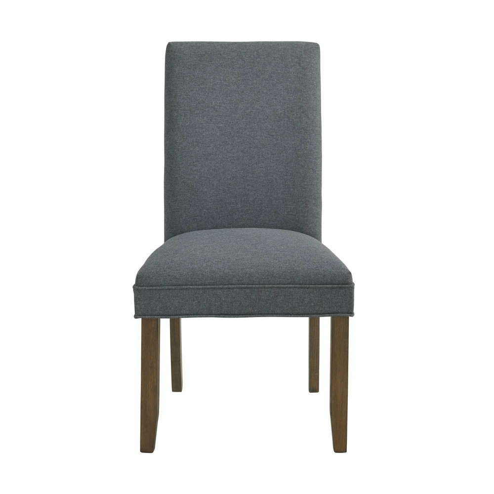 Photos - Chair Set of 2 Gwyn Parsons Upholstered Armless  Gray - Alaterre Furniture