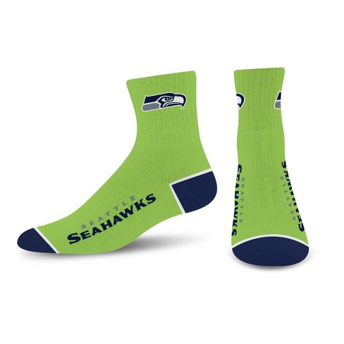 NFL Seattle Seahawks Around the Bend Quarter Socks - image 1 of 3