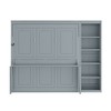 Whisen Modern and Simple Wood Queen Size Murphy Bed with a Shelf - 4 of 4