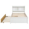 Okak Size Platform Bed Frame with Storage Headboard No Box Spring Needed Easy to Assemble Noiseless Bed with Trundle - 4 of 4