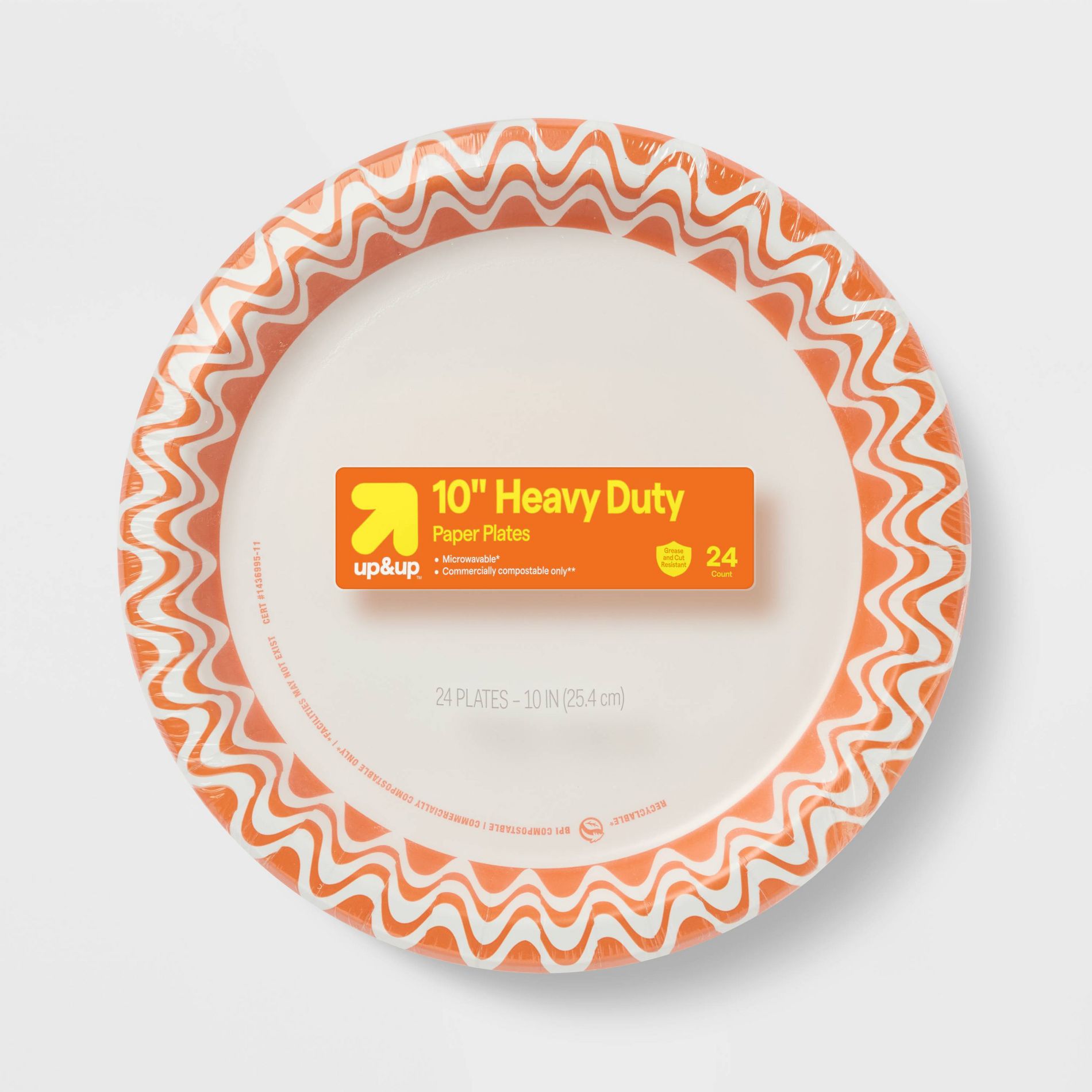Halloween Disposable Plates - Orange - 10" - 24ct - up&up™