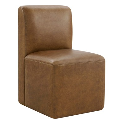 Spruce&Spring Upholstered Dining Chairs with Casters Set of 2