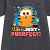 Girls' - Garfield - Life Is Just Purrfect Graphic Short Sleeve Fleece Dress - 2 of 3