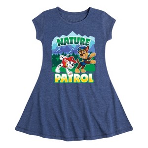 Girls' - Paw Patrol - Nature Patrol Fit & Flair Cap Sleeve Dress - 1 of 4