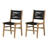 South Shore Set of 2 Balka Dining Chairs Black/Rattan - 2 of 4