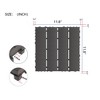 GlasFlength Carpet Tiles 44 Pack 12" Interlocking Deck Tiles, Vertical Pattern Waterproof Outdoor Flooring for Patio Balcony, Gray, 12"*12"*0.8" - 3 of 4