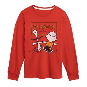 Boys' - Peanuts - Snoopy Long Sleeve Graphic T-Shirt - 1 of 4