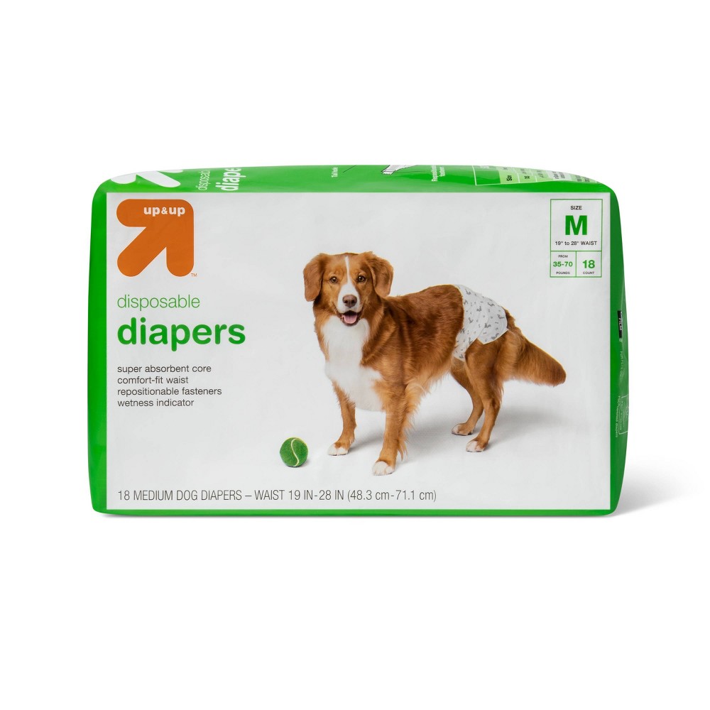 Dog Diapers - 18ct - M - up & up