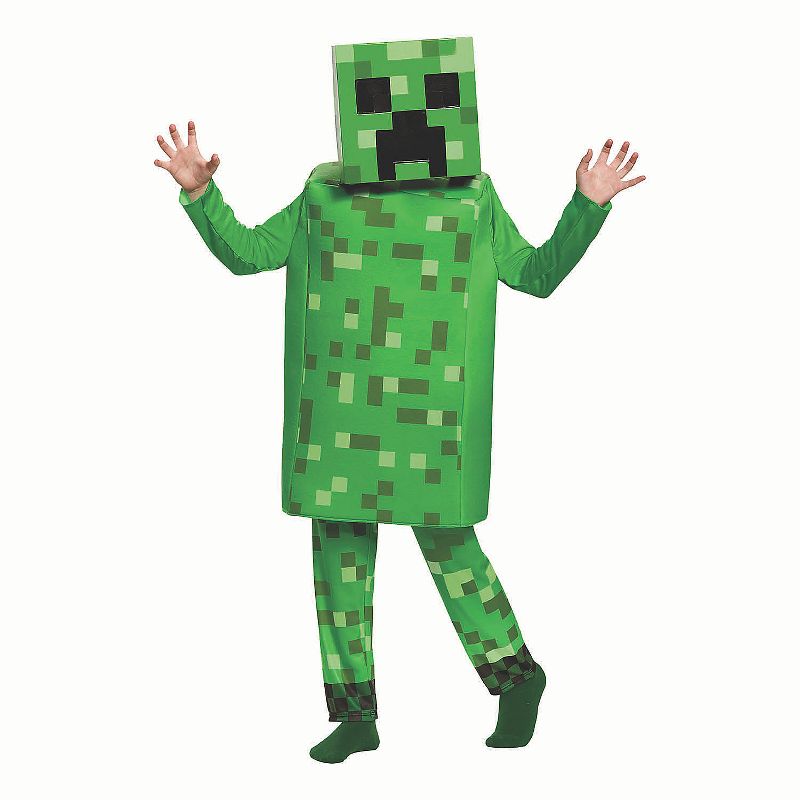Disguise Kids' Deluxe Minecraft Creeper Costume, 1 of 2