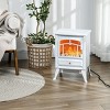 SEVOBAL Fireplace Insert Heater Mantel 3D Flame Fireplace Stove Bottom Air Outlet Fire Place Panoramic Fire Place Heater, White, 16.1"*11.8"*20.1" - 2 of 4