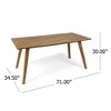 Osparple Outdoor Dining Table, Different Sizes Patio Table with Acacia Wood Top for 4 Person - 3 of 4