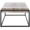 Edgefield Coffee Table - Grey Faux Marble/Black - Safavieh - 4 of 4