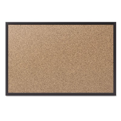 Quartet Classic Series Cork Bulletin Board 36x24 Black Aluminum Frame 2303B