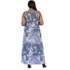 24seven Comfort Apparel Plus Size Purple Paisley Sleeveless V Neck Maxi Dress With Pockets - image 3 of 4