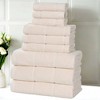Smart Twist Viscose Cotton Blend Medium Weight Solid Ribbed Towel Set by Blue Nile Mills - 2 of 4