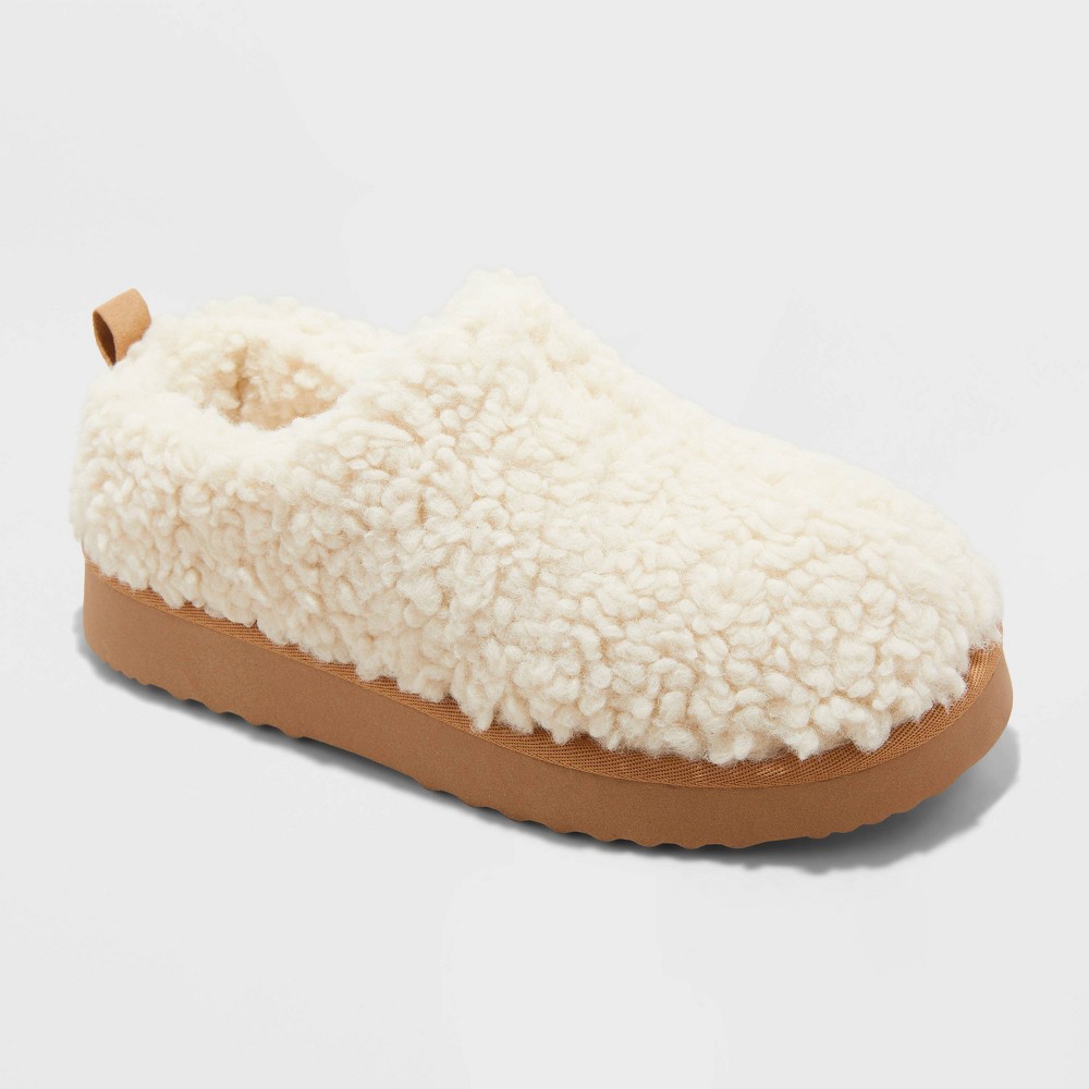 Women's Mia Faux Shearling Clog Slippers - Auden™ Beige 8