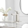 BWE Single Hole Single-Handle Low-Arc Bathroom Faucet With Pop-up Drain Assembly - 3 of 4