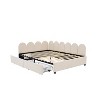 Twin/Full Size Velvet Upholstered Daybed with 2 Drawers and Soft Fabric Headboard - ModernLuxe - 4 of 4