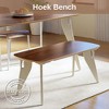 Hoek Bench, 42" x 18", Tool-Free One-Click Assembly, Minimalist & Sustainable Dining Seating, Modern Space Saving, Foldable & Portable - 2 of 4