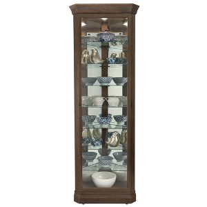 Howard Miller 680641 Delia Curio Cabinet 680641 Aged Auburn - 1 of 2