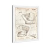 15" x 21" Baseball Mitt 1945 Parchment Sports and Teams Framed Art Print - Wynwood Studio - 2 of 4