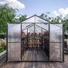 VYNXARIA 8*12 Outdoor greenhouse, heavy duty polycarbonate greenhouse,large walk-in greenhouse with double doors and two ventilation windows,Black - 2 of 4