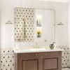 Apmir Rectangular Aluminum Alloy Framed and Tempered Glass Wall Bathroom Vanity Mirror in Matte Black/ Gold/ Silver/ Brown - 2 of 4