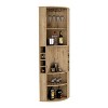 Vynxaria Oban Corner Bar Cabinet with Five Shelves , Eight Bottle Cubbies and Steamware Macadamia - 3 of 4