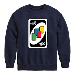 Boys' - UNO - Draw Four Graphic Long Sleeve Fleece Sweatshirt - 1 of 2