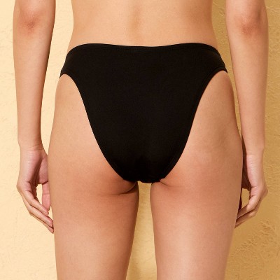 Shade & Shore Women's Low Rise High Leg Cheeky Coverage Bikini Swim Bottom - Shade & Shore™ Black M — фото 2