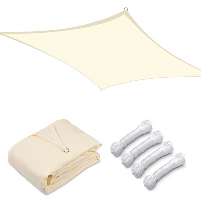 Yescom 18x18 Ft 97% UV Block Square Sun Shade Sail HDPE Canopy Patio Garden Pool Yard