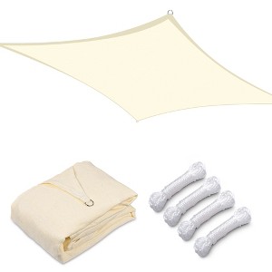 Yescom 18x18 Ft 97% UV Block Square Sun Shade Sail HDPE Canopy Patio Garden Pool Yard - 1 of 4