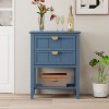 Okak Modern 2/3 Drawer Bedroom Dressers End Table with Gold Handles,Side Table for Entryway Study Living Room,Wooden Dresser Chest - 2 of 4