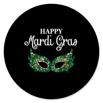 Big Dot of Happiness Colorful Mardi Gras Mask - Assorted Masquerade Party  Gift Tag Labels - To and From Stickers - 12 Sheets - 120 Stickers