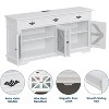 COZONY 63" Buffet Cabinet w/3 Drawers Adjustable Shelves, Charging Station & 4 Mesh Barn Doors, Sideboard Coffee Bar Storage for Dining Living Room - 4 of 4