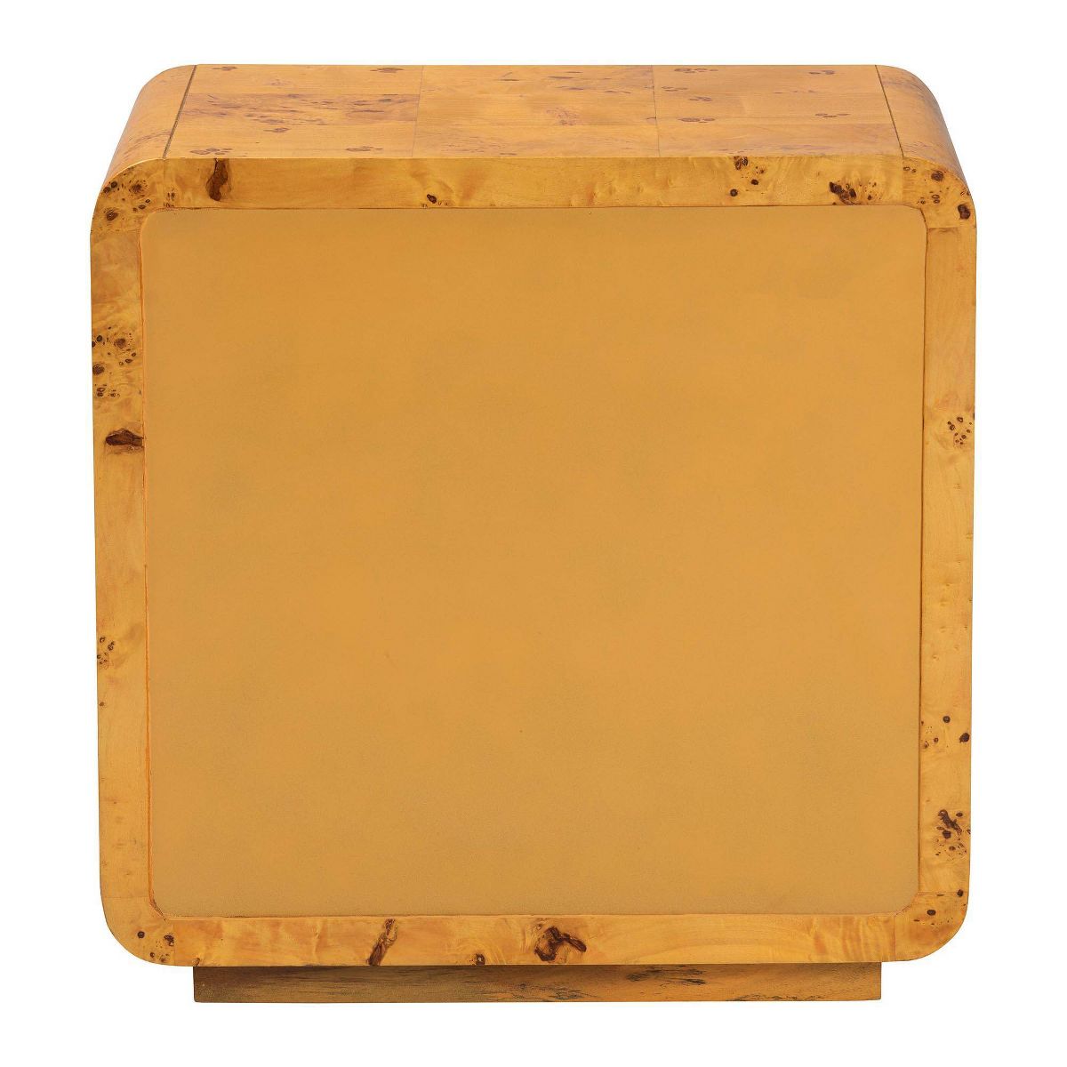 bali & pari Netra Real Burl Wood 3 Drawer Nightstand Light Mappa Burl - thumbnail 4