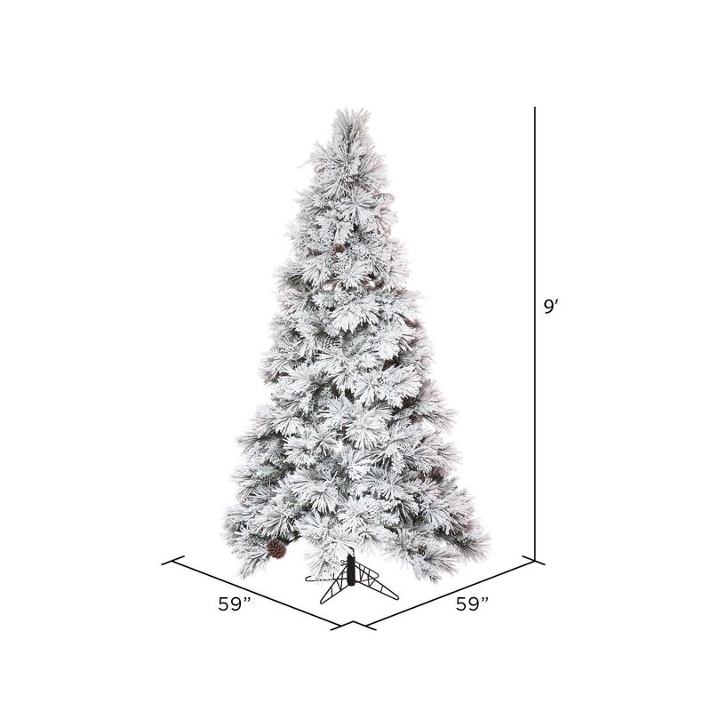 Vickerman Flocked Atka Pine Artificial Christmas Tree, 3 of 6