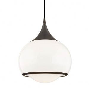 Mitzi Reese 1 - Light Pendant in  Old Bronze Shiny Opal White Glass Shade  Shade - 1 of 1