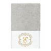 Linum Home Textiles 100% Turkish Cotton MONICA Gold Thread 2PC Embellished Hand Towel Set - 2 of 3