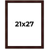 PosterPalooza | Distressed Brown Picture Frame - UV Acrylic, Foam Board Backing, Hanging Hardware - 2 of 4
