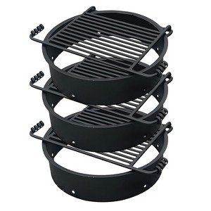 Pilot Rock Heavy Duty Steel Ground Fire Pit Ring Insert Liner and Metal Cooking Grate for Grilling, Camping, and Backyard Bonfires - 1 of 4