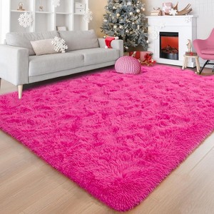 Super Soft Shaggy Rugs Fluffy Carpet, Modern Plush Area Rug for Living Room Bedroom Kids Room - 1 of 4
