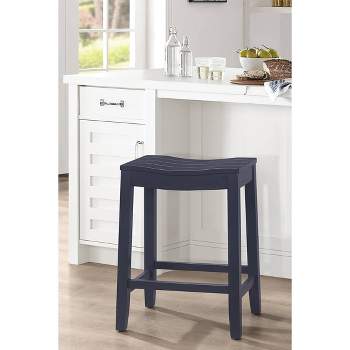 Fiddler Backless Wood Counter Height Barstool Navy - Hillsdale Furniture