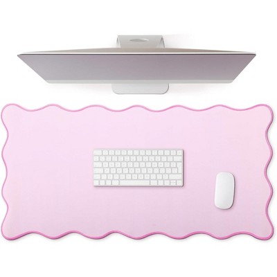Craze Ventures Pink Scalloped Desk Mat