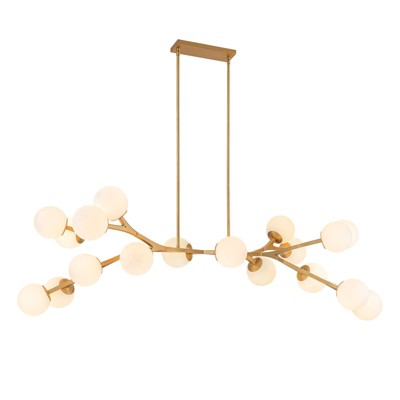 LLHZSY 18 - Light Modern Dimmable Bubble Sputnik Linear Globe Chandelier - W68.11"
