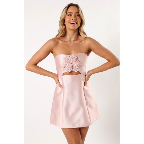 Alice Bow Back Mini Dress - Hot Pink